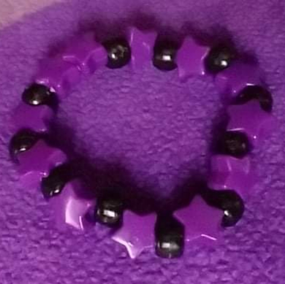 purple star black kandi bracelet - Picture 4 of 5